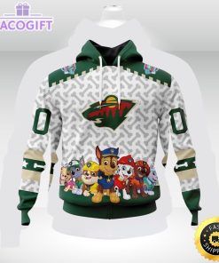 nhl minnesota wild special paw patrol 3d unisex hoodie unisex hoodie