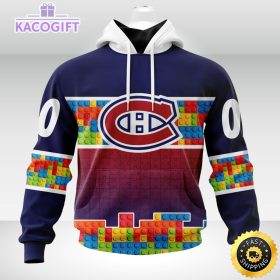 nhl montreal canadiens 3d unisex hoodie autism awareness design unisex hoodie