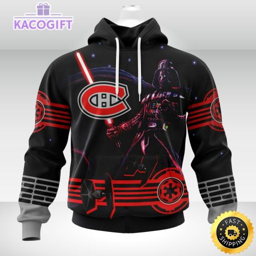 nhl montreal canadiens hoodie specialized darth vader version jersey 3d unisex hoodie 1