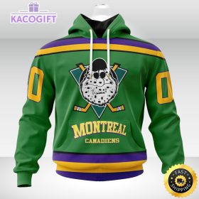 nhl montreal canadiens hoodie specialized design x the mighty ducks 3d unisex hoodie