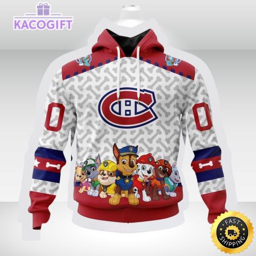 nhl montreal canadiens special paw patrol 3d unisex hoodie unisex hoodie 2