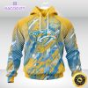 nhl nashville predators 3d hoodie mighty warrior fearless against childhood cancers