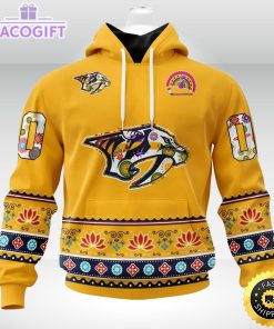 nhl nashville predators hoodie jersey hockey for all diwali festival 3d unisex hoodie 2