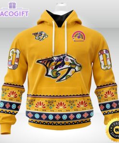 nhl nashville predators hoodie jersey hockey for all diwali festival 3d unisex hoodie