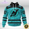 nhl new jersey devils 3d unisex hoodie special design fight ovarian cancer