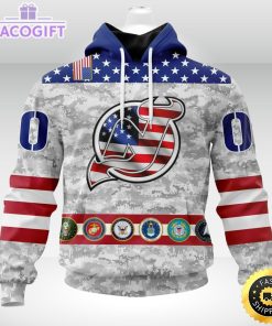 nhl new jersey devils hoodie armed forces appreciation 3d unisex hoodie 2