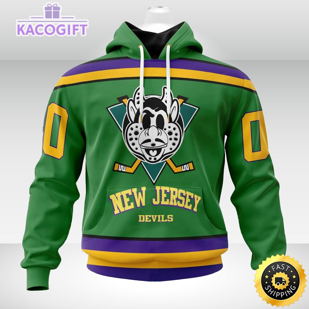 The Mighty Ducks 3D Unisex Hoodie: Specialized Design X with a Personalized NHL New Jersey Devils Touch
