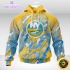 nhl new york islanders 3d hoodie mighty warrior fearless against childhood cancers