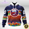 nhl new york islanders 3d unisex hoodie autism awareness design unisex hoodie