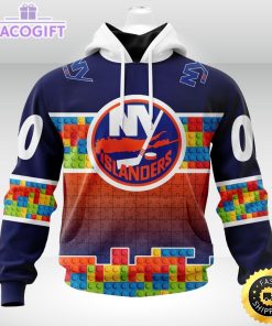 nhl new york islanders 3d unisex hoodie autism awareness design unisex hoodie 2