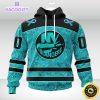 nhl new york islanders 3d unisex hoodie special design fight ovarian cancer