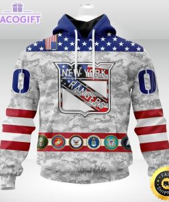 nhl new york rangers hoodie armed forces appreciation 3d unisex hoodie 2