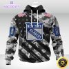 nhl new york rangers hoodie grey camo military design and usa flags on shoulder