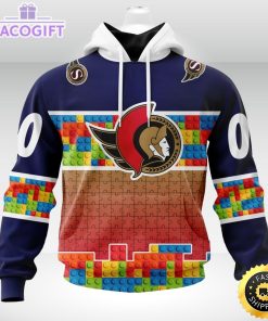 nhl ottawa senators 3d unisex hoodie autism awareness design unisex hoodie 1