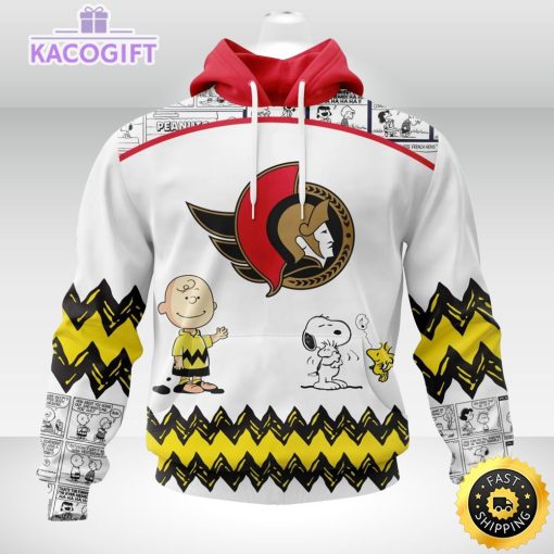 nhl ottawa senators 3d unisex hoodie special snoopy design unisex hoodie 1