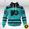 nhl philadelphia flyers 3d unisex hoodie special design fight ovarian cancer 1