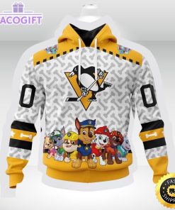 nhl pittsburgh penguins special paw patrol 3d unisex hoodie unisex hoodie 1