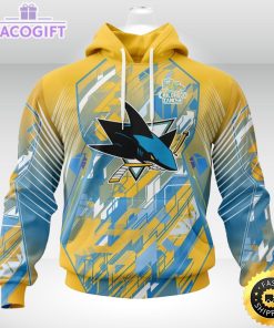 nhl san jose sharks 3d hoodie mighty warrior fearless against childhood cancers