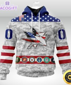 nhl san jose sharks hoodie armed forces appreciation 3d unisex hoodie 1