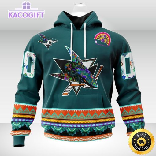 nhl san jose sharks hoodie jersey hockey for all diwali festival 3d unisex hoodie 1