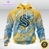 nhl seattle kraken 3d hoodie mighty warrior fearless against childhood cancers