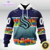 nhl seattle kraken 3d unisex hoodie autism awareness design unisex hoodie 1