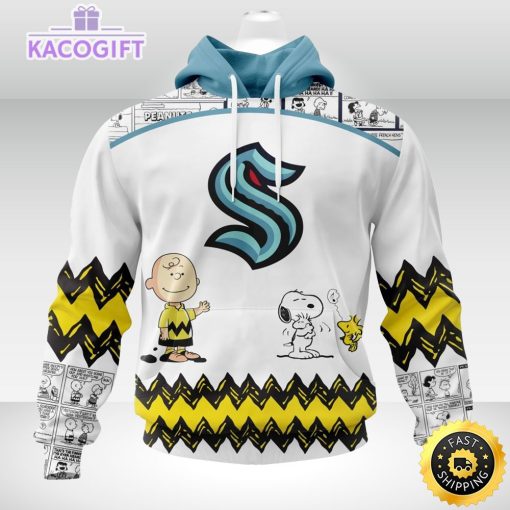 nhl seattle kraken 3d unisex hoodie special snoopy design unisex hoodie 2