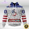 nhl seattle kraken hoodie armed forces appreciation 3d unisex hoodie
