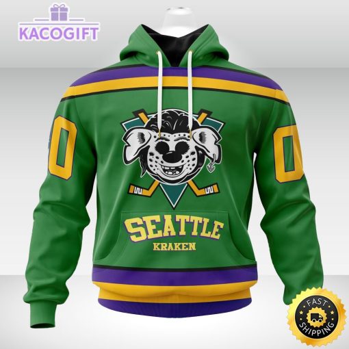 nhl seattle kraken hoodie specialized design x the mighty ducks 3d unisex hoodie 1