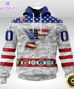 nhl st louis blues hoodie armed forces appreciation 3d unisex hoodie 1