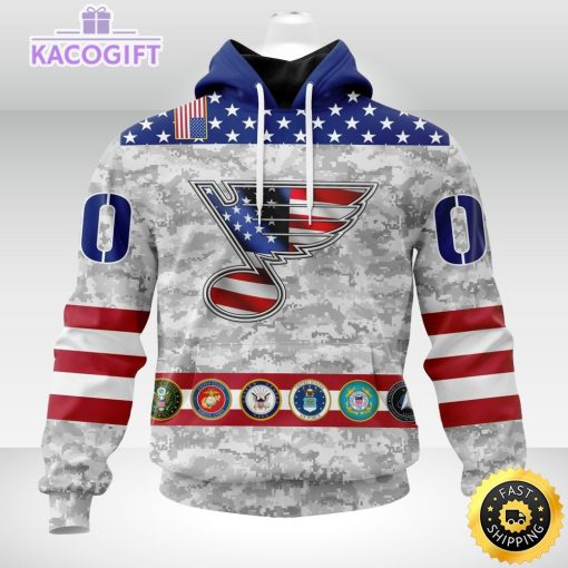 nhl st louis blues hoodie armed forces appreciation 3d unisex hoodie 1