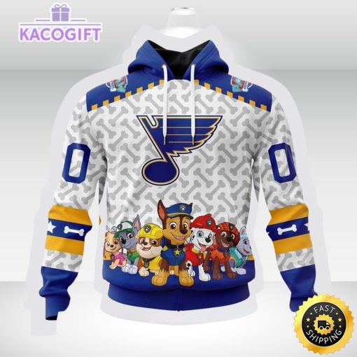 nhl st louis blues special paw patrol 3d unisex hoodie unisex hoodie 1