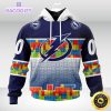 nhl tampa bay lightning 3d unisex hoodie autism awareness design unisex hoodie 2