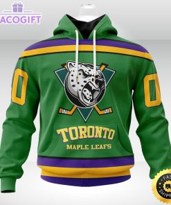 nhl toronto maple leafs hoodie specialized design x the mighty ducks 3d unisex hoodie 1