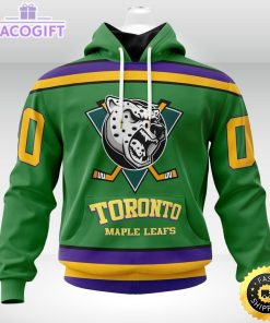 nhl toronto maple leafs hoodie specialized design x the mighty ducks 3d unisex hoodie