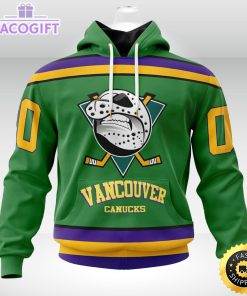 nhl vancouver canucks hoodie specialized design x the mighty ducks 3d unisex hoodie