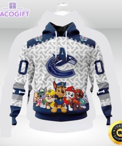 nhl vancouver canucks special paw patrol 3d unisex hoodie unisex hoodie 2