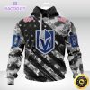 nhl vegas golden knights hoodie grey camo military design and usa flags on shoulder 1