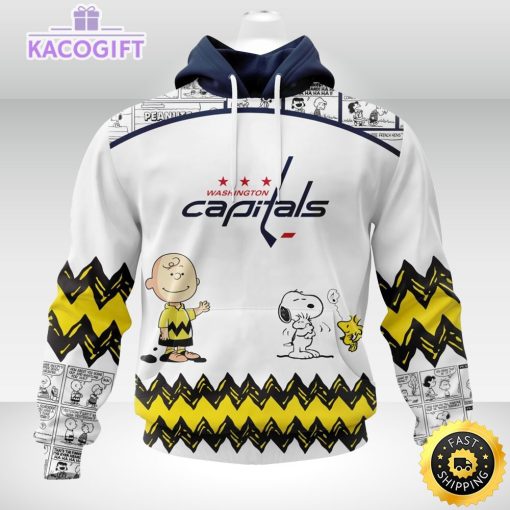 nhl washington capitals 3d unisex hoodie special snoopy design unisex hoodie 1