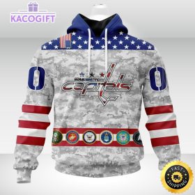 nhl washington capitals hoodie armed forces appreciation 3d unisex hoodie