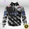 nhl washington capitals hoodie grey camo military design and usa flags on shoulder 1