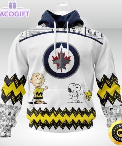 nhl winnipeg jets 3d unisex hoodie special snoopy design unisex hoodie 1