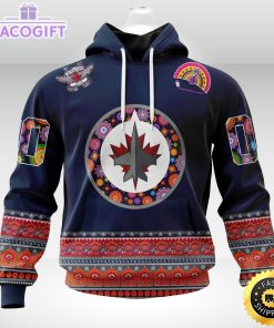 nhl winnipeg jets hoodie jersey hockey for all diwali festival 3d unisex hoodie 1