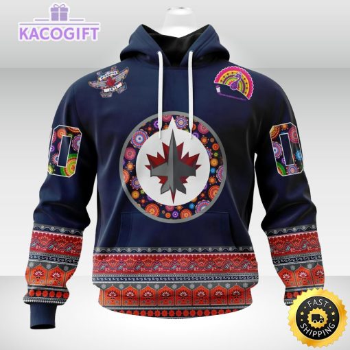 nhl winnipeg jets hoodie jersey hockey for all diwali festival 3d unisex hoodie 1