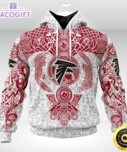 personalized nfl atlanta falcons hoodie norse viking symbols unisex hoodie