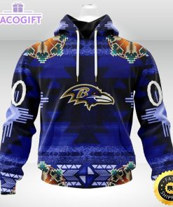 personalized nfl baltimore ravens hoodie special native costume design 3d unisex hoodie