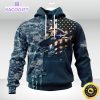 personalized nfl baltimore ravens hoodie special navy camo veteran design 3d unisex hoodie