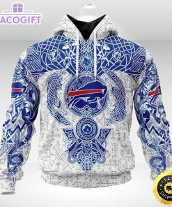 personalized nfl buffalo bills hoodie norse viking symbols unisex hoodie