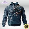 personalized nfl carolina panthers hoodie special navy camo veteran design 3d unisex hoodie