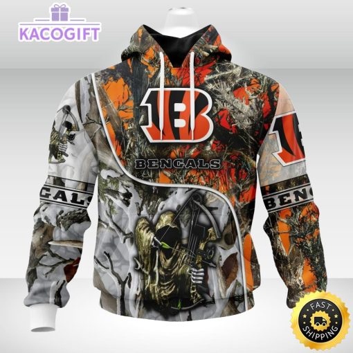 personalized nfl cincinnati bengals hoodie special fall and winter bow hunting unisex hoodie